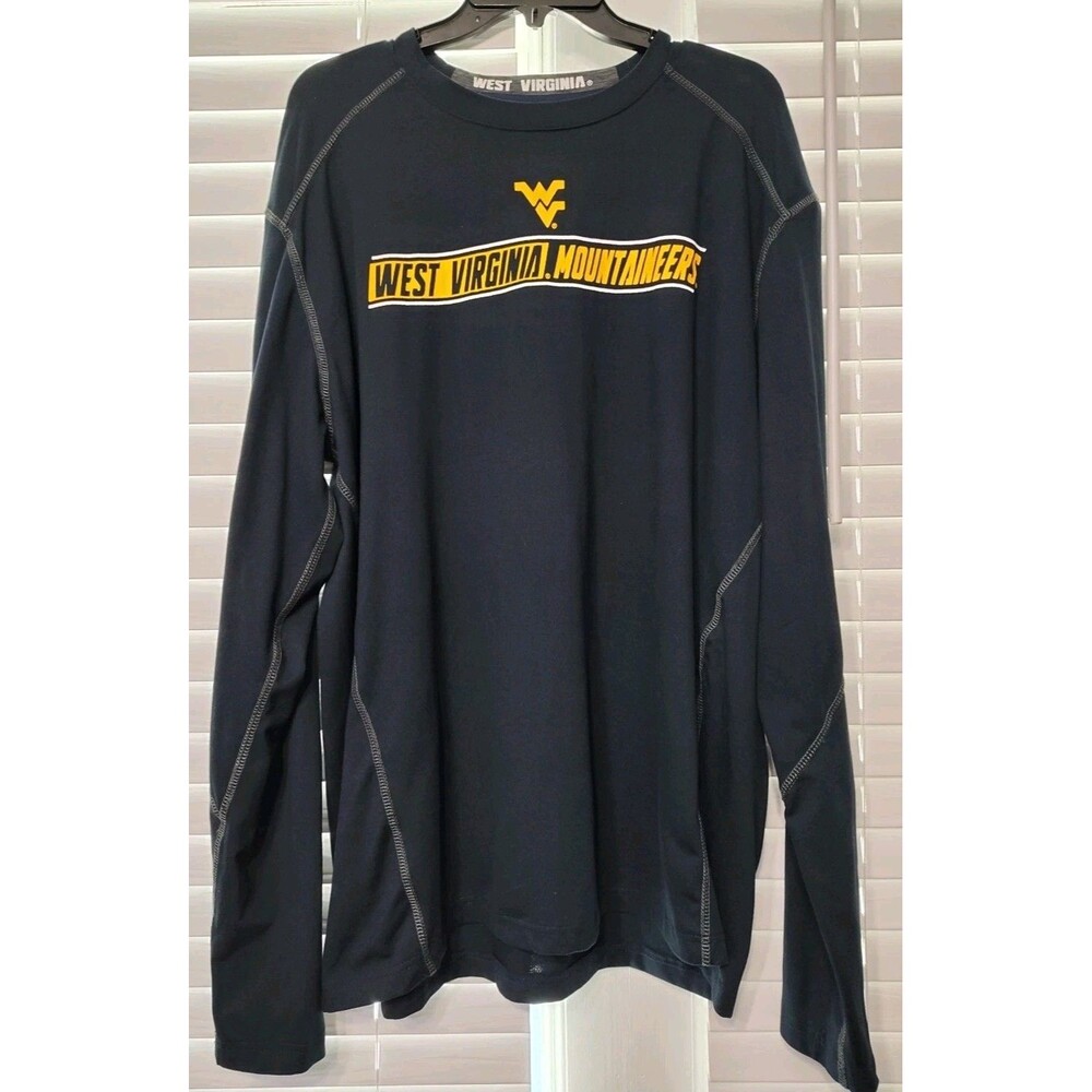 West Virginia Mountaineers Men's XX Large Long Sleeve Blue Shirt Coliseum